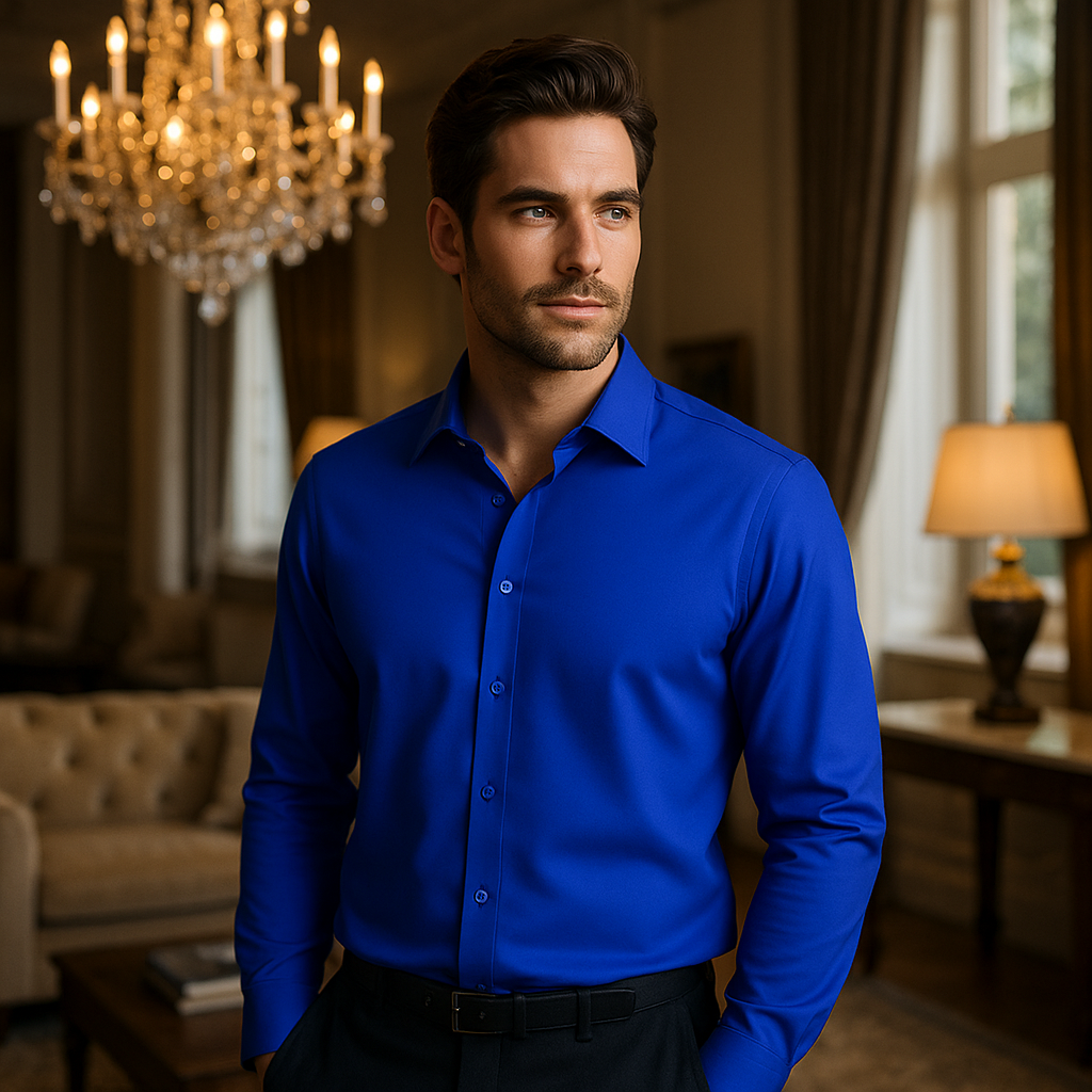 H_J Dress Shirt #color_royal-blue