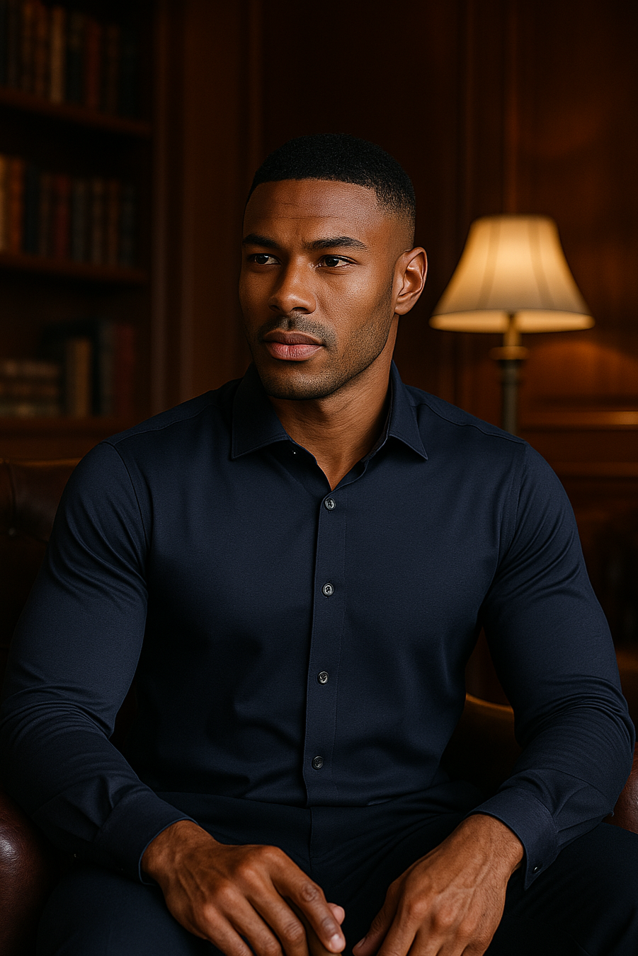 H_J Dress Shirt #Navy