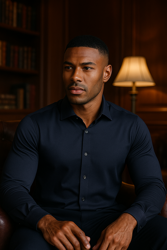 H_J Dress Shirt #Navy