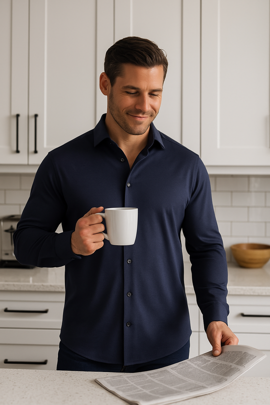 H_J Dress Shirt #Navy