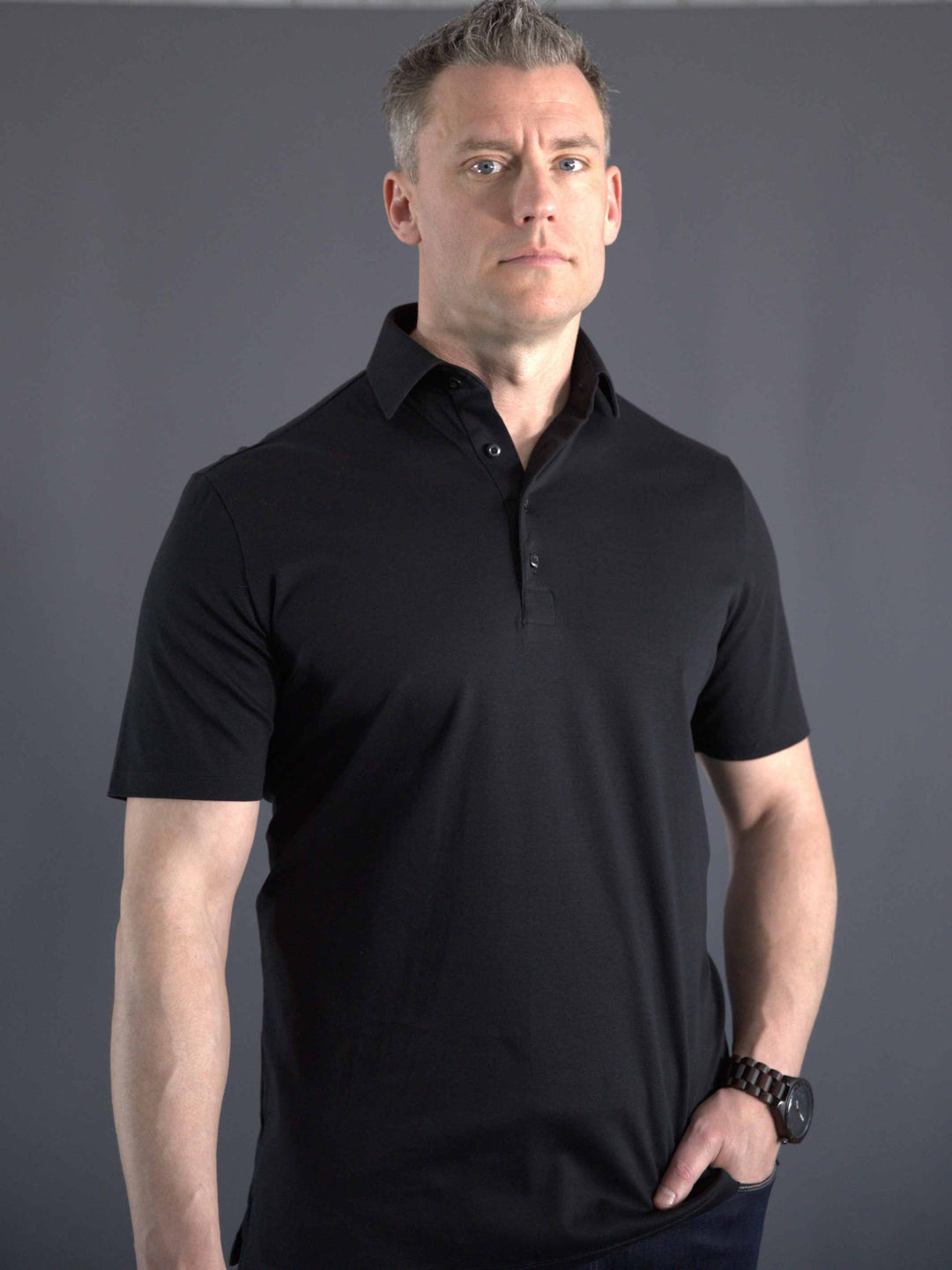 H & J Dress Polo #color_rich-black