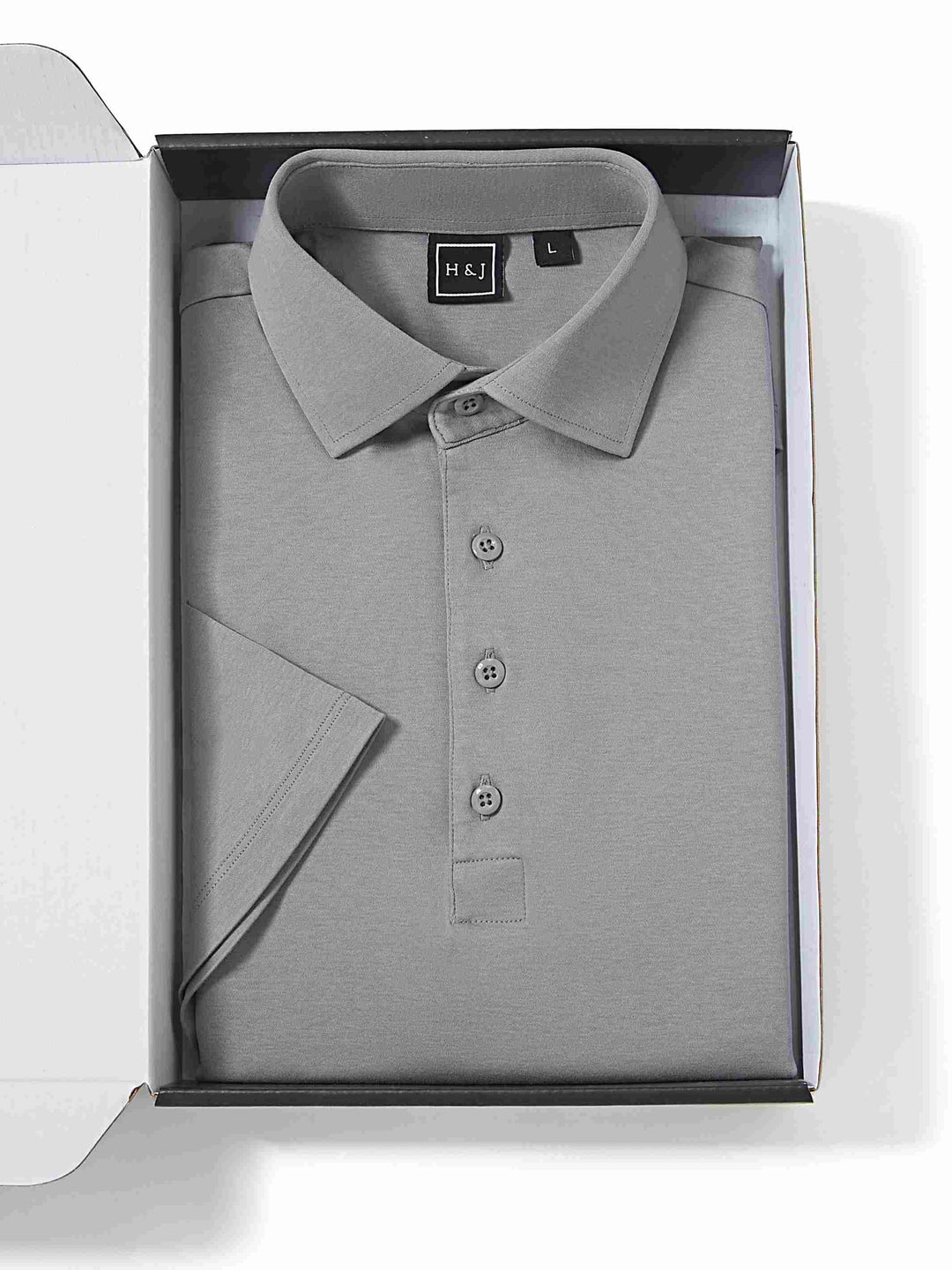 H & J Dress Polo in box #color_silver-smoke