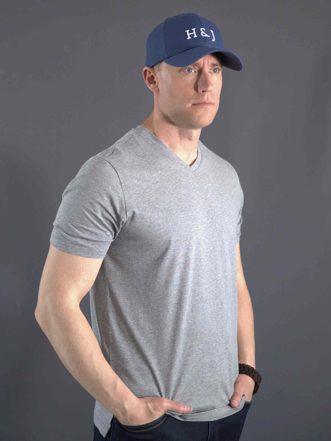 H & J V-neck #color_heather-gray